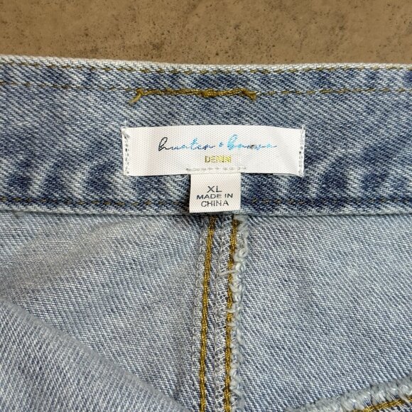 Hunter & Brown Women’s Denim Skirt XL Button Front Cargo Pockets - Picture 7 of 14